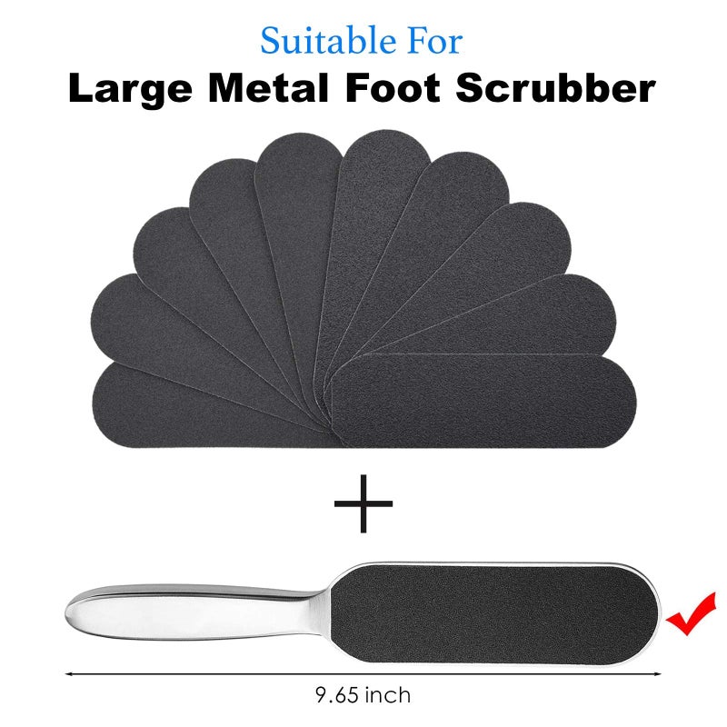 EagleKing Stainless Steel Foot File Refills, 40 Pieces Replacement Pads, Foot Rasp Pad with Removable Glue, Size 5.2" L x 1.7" W - Image 2